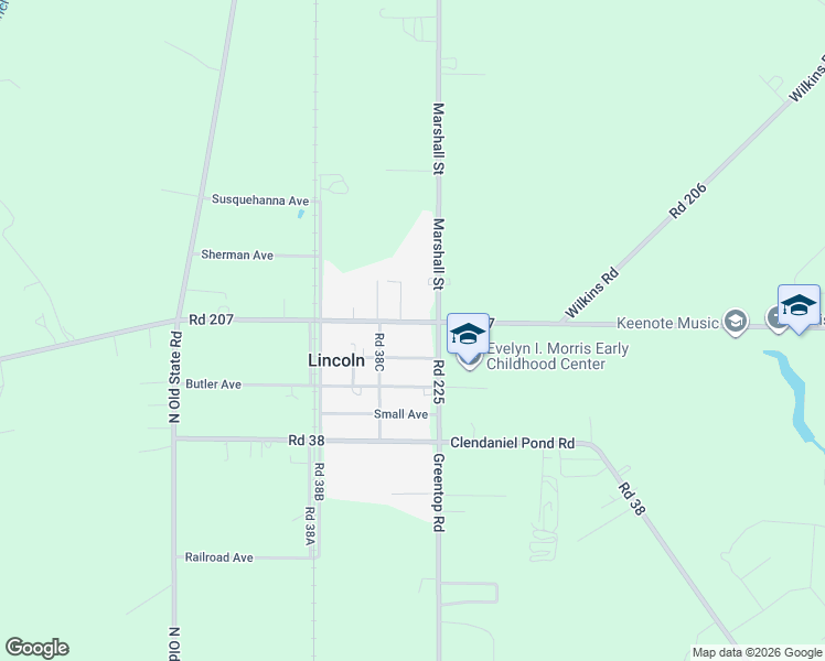 map of restaurants, bars, coffee shops, grocery stores, and more near 18529 Johnson Road in Lincoln