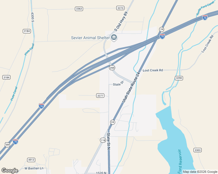 map of restaurants, bars, coffee shops, grocery stores, and more near 1970 North State in Sigurd