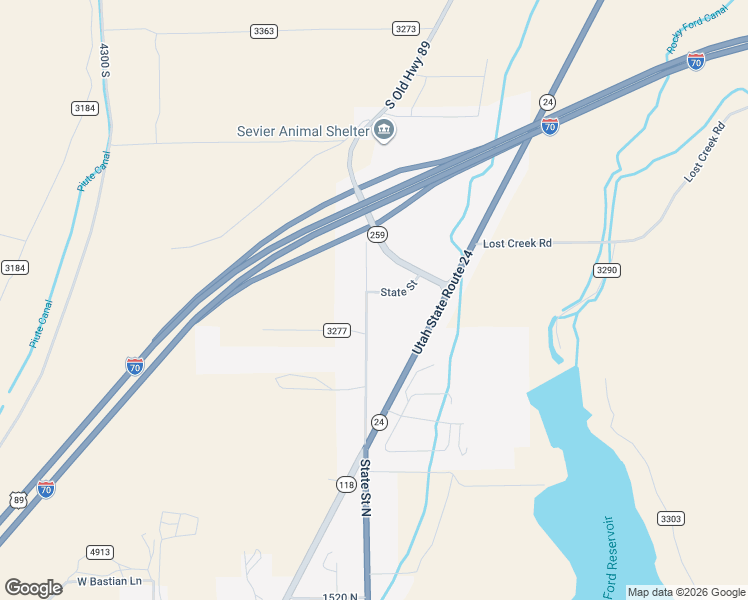 map of restaurants, bars, coffee shops, grocery stores, and more near 1970 North State Street in Sigurd