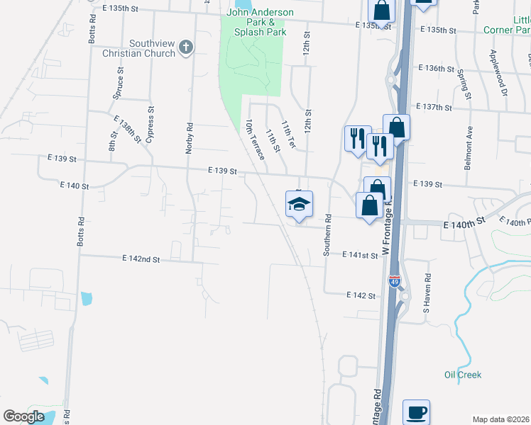 map of restaurants, bars, coffee shops, grocery stores, and more near 141 East 140th Street in Grandview