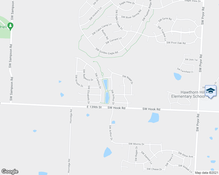 map of restaurants, bars, coffee shops, grocery stores, and more near 2720 Southwest Arthur Drive in Lee's Summit