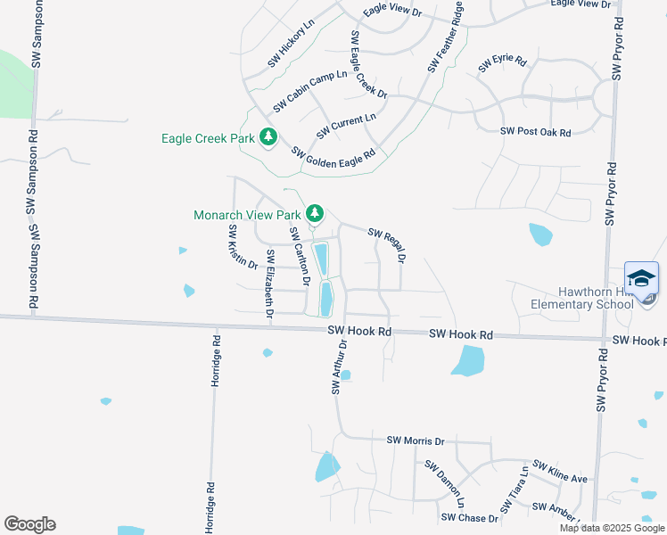 map of restaurants, bars, coffee shops, grocery stores, and more near 2720 Southwest Arthur Drive in Lee's Summit