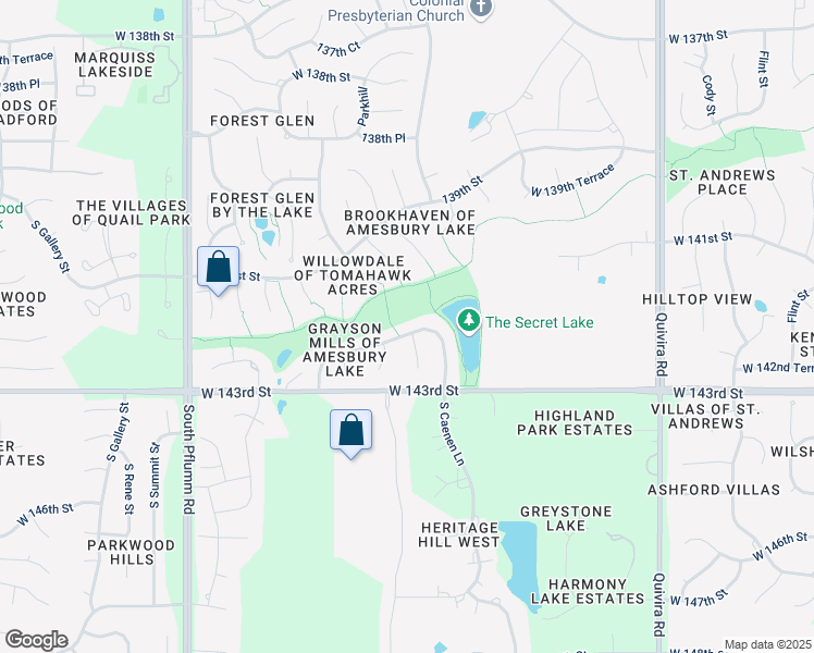 map of restaurants, bars, coffee shops, grocery stores, and more near in Overland Park