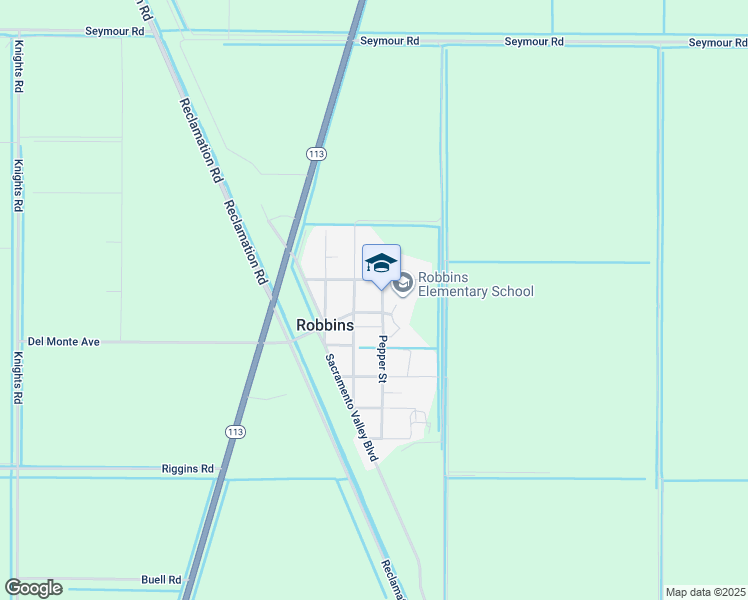 map of restaurants, bars, coffee shops, grocery stores, and more near 17451 Pepper Street in Robbins