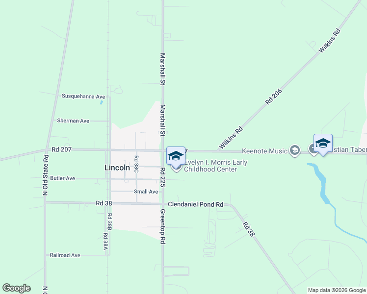 map of restaurants, bars, coffee shops, grocery stores, and more near 18613 Johnson Road in Lincoln