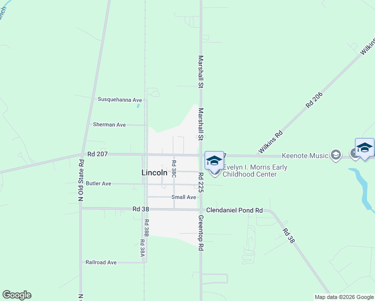 map of restaurants, bars, coffee shops, grocery stores, and more near 18529 Johnson Road in Lincoln