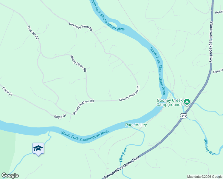 map of restaurants, bars, coffee shops, grocery stores, and more near 834 Stoney Bottom Road in Front Royal