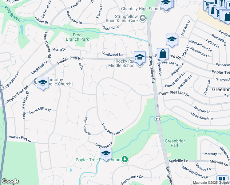 map of restaurants, bars, coffee shops, grocery stores, and more near 13426 Black Gum Court in Chantilly