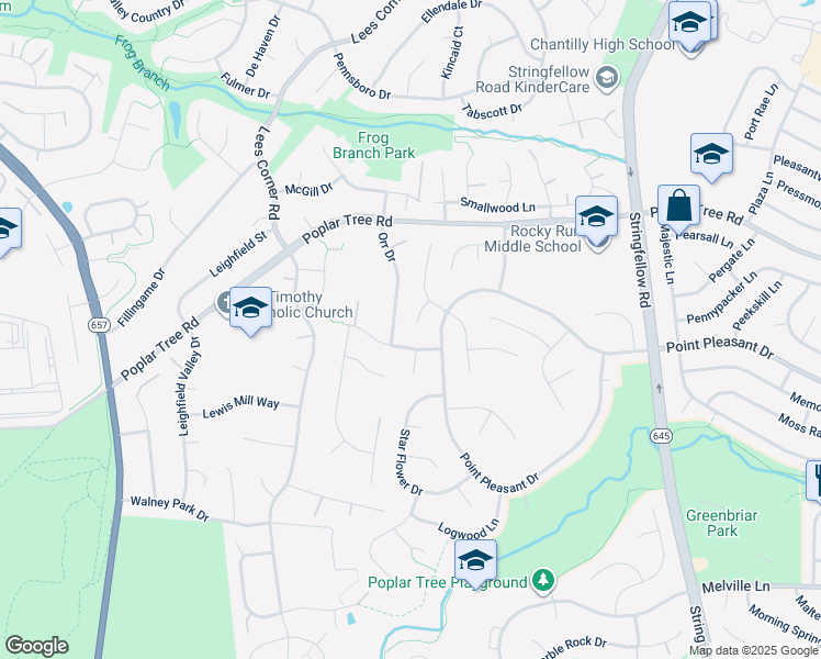 map of restaurants, bars, coffee shops, grocery stores, and more near 13536 Knotty Log Court in Chantilly
