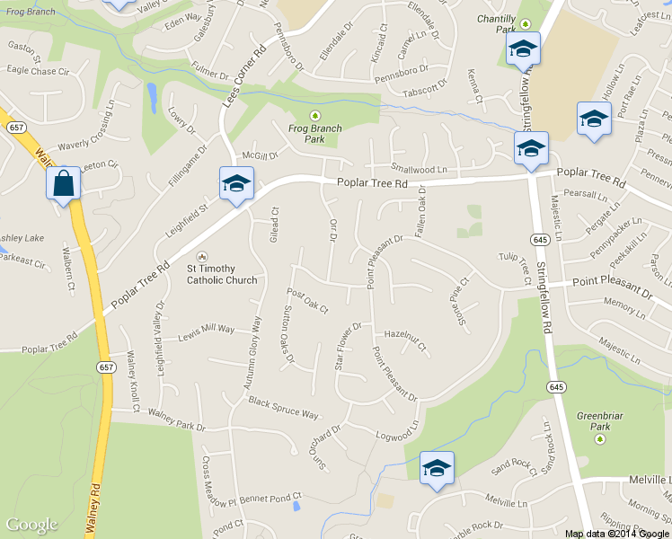 map of restaurants, bars, coffee shops, grocery stores, and more near 4529 Orr Drive in Chantilly