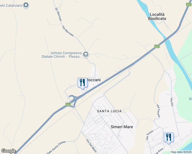 map of restaurants, bars, coffee shops, grocery stores, and more near 51 Località Roccani in Roccani