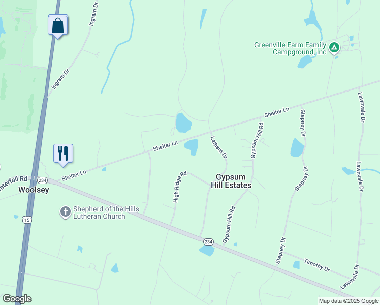 map of restaurants, bars, coffee shops, grocery stores, and more near 14407 Shelter Ln in Haymarket