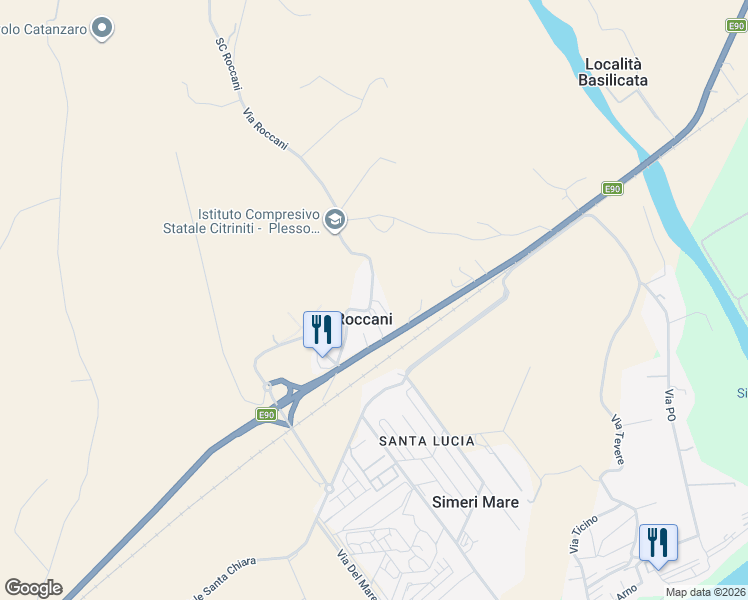 map of restaurants, bars, coffee shops, grocery stores, and more near 51 Località Roccani in Roccani