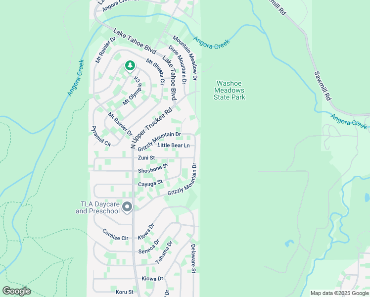 map of restaurants, bars, coffee shops, grocery stores, and more near 786 Little Bear Lane in South Lake Tahoe