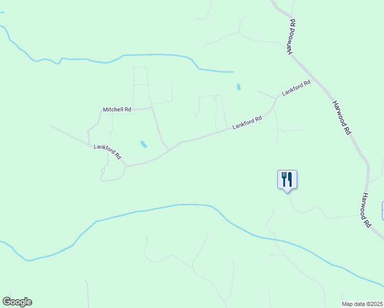 map of restaurants, bars, coffee shops, grocery stores, and more near 419 Lankford Road in Harwood