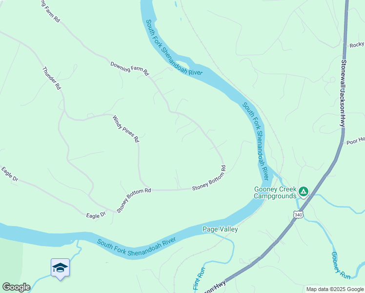 map of restaurants, bars, coffee shops, grocery stores, and more near 834 Stoney Bottom Road in Front Royal