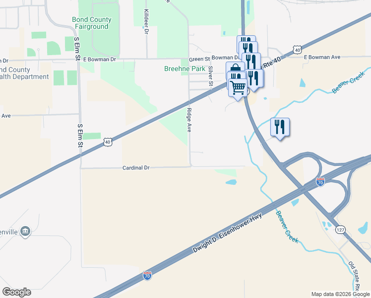 map of restaurants, bars, coffee shops, grocery stores, and more near 1913 Ridge Avenue in Greenville