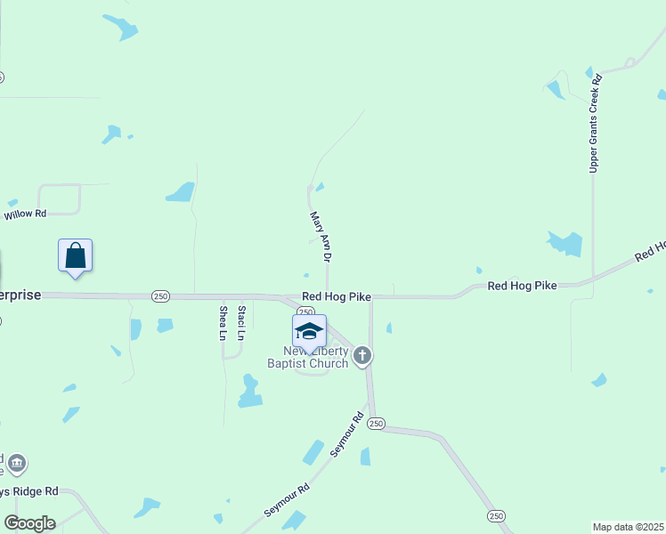 map of restaurants, bars, coffee shops, grocery stores, and more near 13076 Mary Ann Drive in Rising Sun