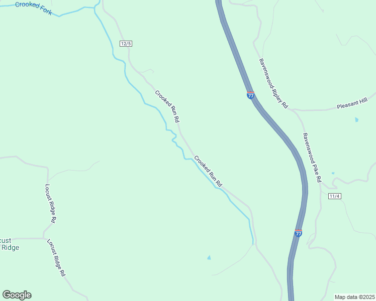 map of restaurants, bars, coffee shops, grocery stores, and more near 1541 Crooked Run Road in Ripley