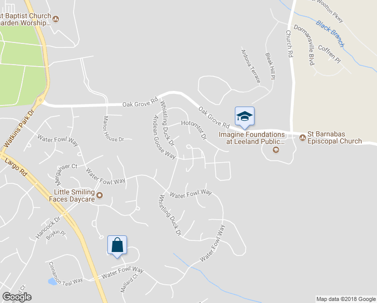 map of restaurants, bars, coffee shops, grocery stores, and more near 1119 Blue Wing Terrace in Upper Marlboro