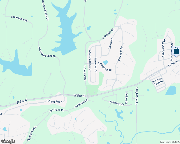 map of restaurants, bars, coffee shops, grocery stores, and more near 7004 Madison Creek Drive in Columbia
