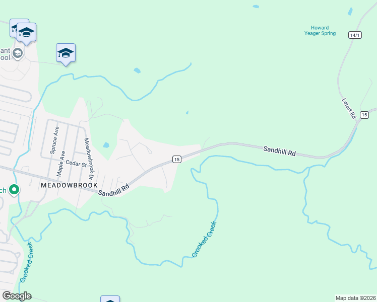 map of restaurants, bars, coffee shops, grocery stores, and more near 2120 Sandhill Road in Point Pleasant
