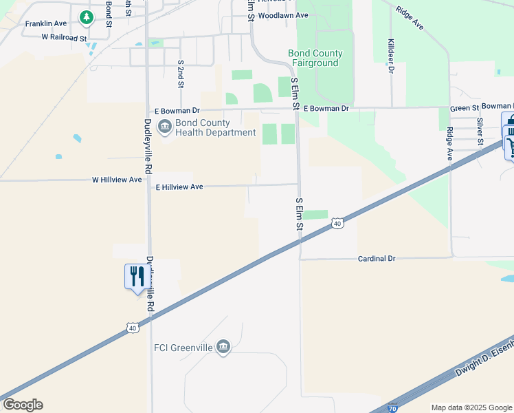 map of restaurants, bars, coffee shops, grocery stores, and more near 400 East Hillview Avenue in Greenville