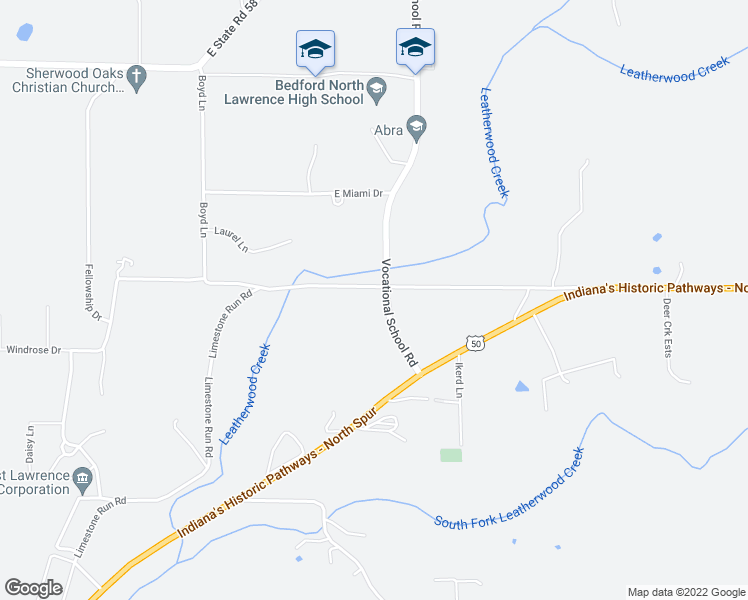 map of restaurants, bars, coffee shops, grocery stores, and more near 266 Boyd Lane in Bedford