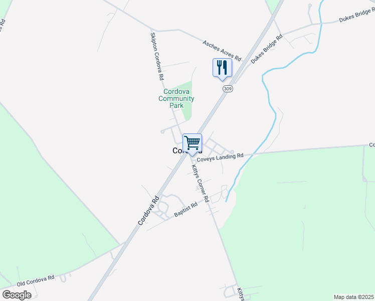 map of restaurants, bars, coffee shops, grocery stores, and more near in Cordova