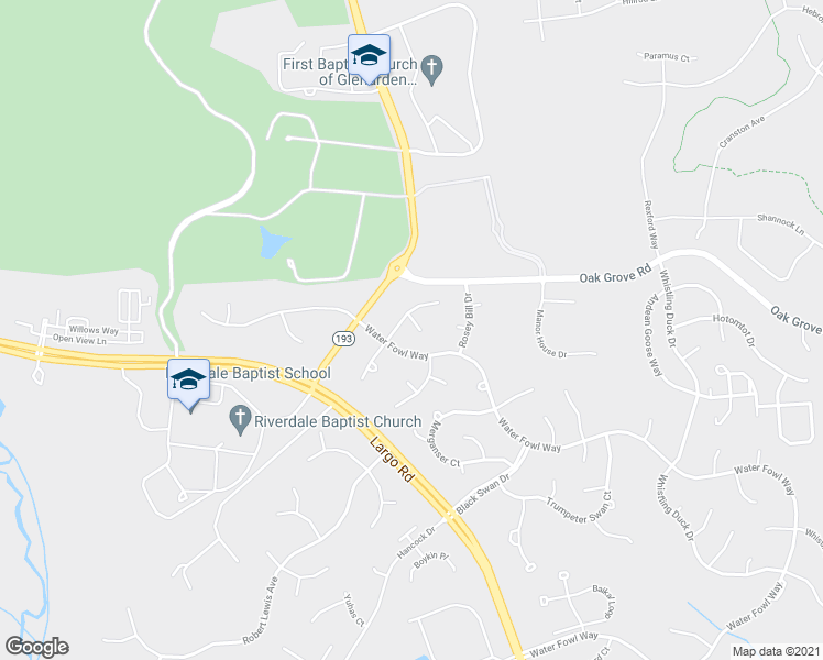 map of restaurants, bars, coffee shops, grocery stores, and more near 13003 Scalp Duck Ct in Upper Marlboro