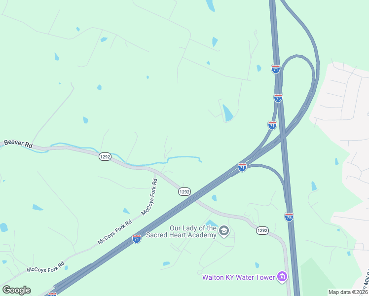 map of restaurants, bars, coffee shops, grocery stores, and more near 652 Beaver Road in Walton