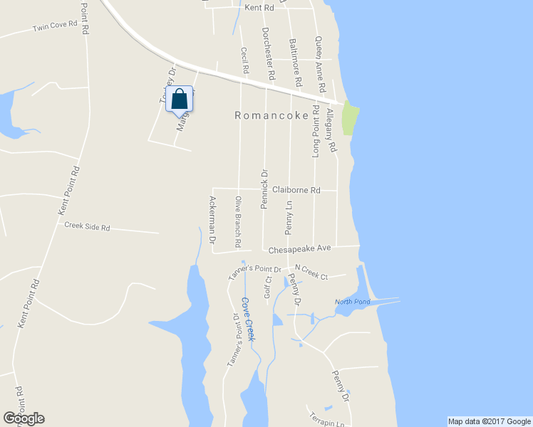 map of restaurants, bars, coffee shops, grocery stores, and more near 211 Pennick Drive in Stevensville