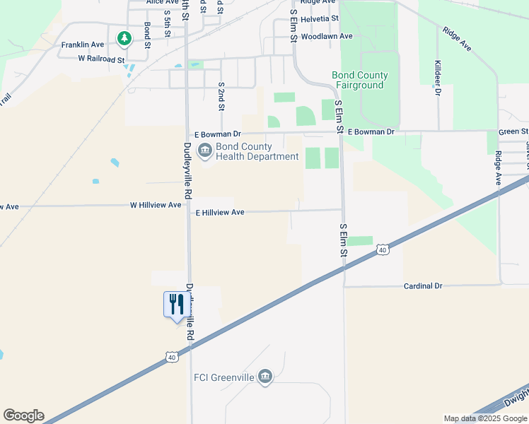 map of restaurants, bars, coffee shops, grocery stores, and more near 400 East Hillview Avenue in Greenville