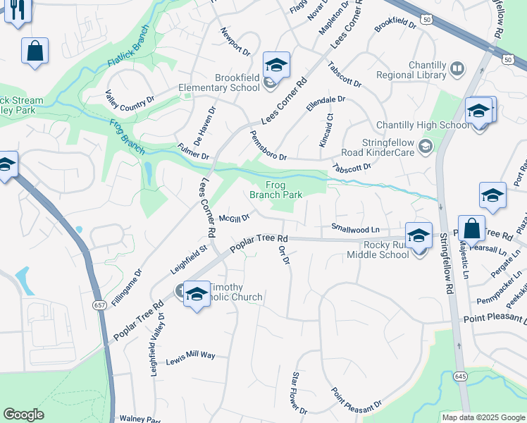 map of restaurants, bars, coffee shops, grocery stores, and more near 13704 Smallwood Court in Chantilly