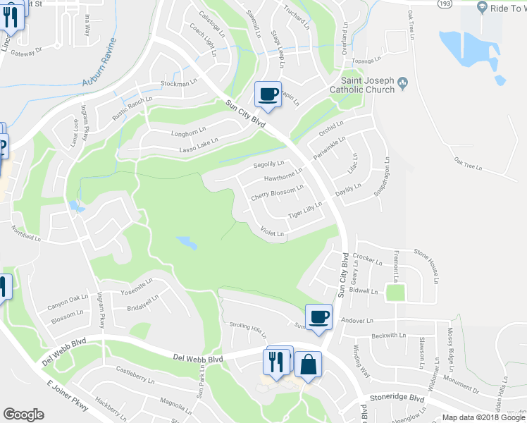 map of restaurants, bars, coffee shops, grocery stores, and more near 1308 Tiger Lily Lane in Lincoln