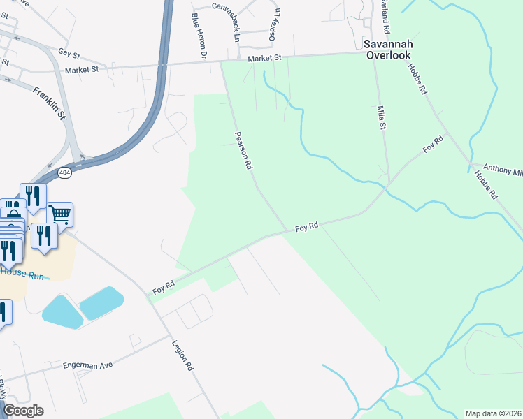 map of restaurants, bars, coffee shops, grocery stores, and more near 9820 Pearson Road in Denton