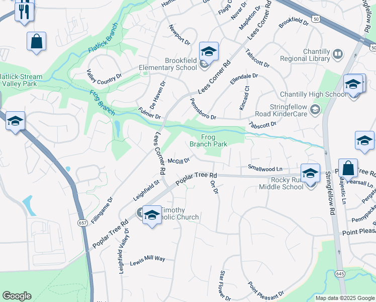 map of restaurants, bars, coffee shops, grocery stores, and more near 13715 Smallwood Court in Chantilly