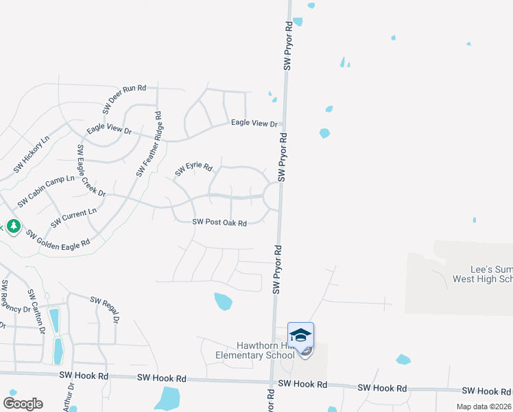 map of restaurants, bars, coffee shops, grocery stores, and more near 2405 Southwest Stone Bridge Circle in Lee's Summit
