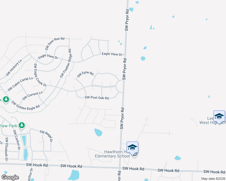 map of restaurants, bars, coffee shops, grocery stores, and more near 2405 Southwest Stone Bridge Circle in Lee's Summit