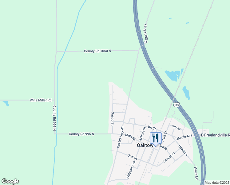 map of restaurants, bars, coffee shops, grocery stores, and more near 502 N Snapp St in Oaktown