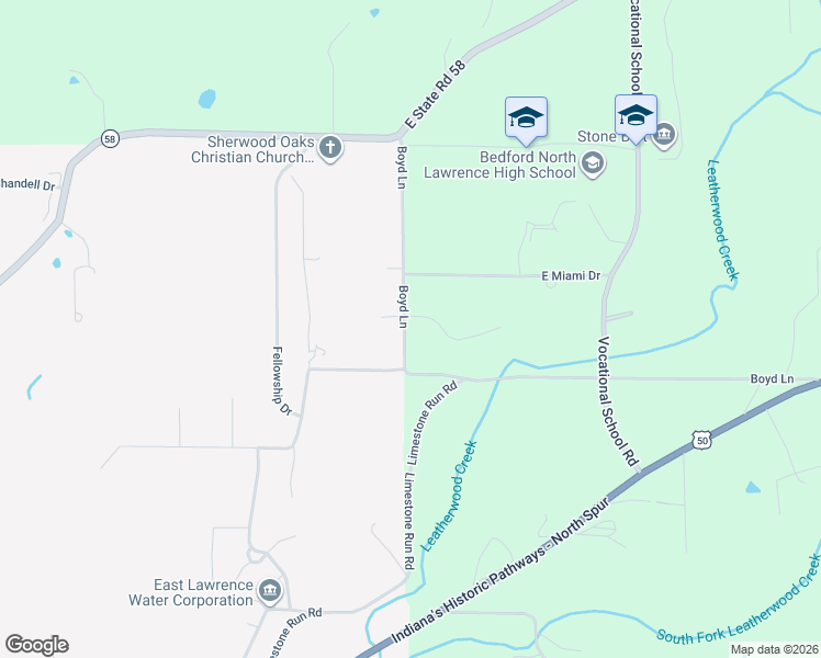 map of restaurants, bars, coffee shops, grocery stores, and more near 100 Boyd Lane in Bedford