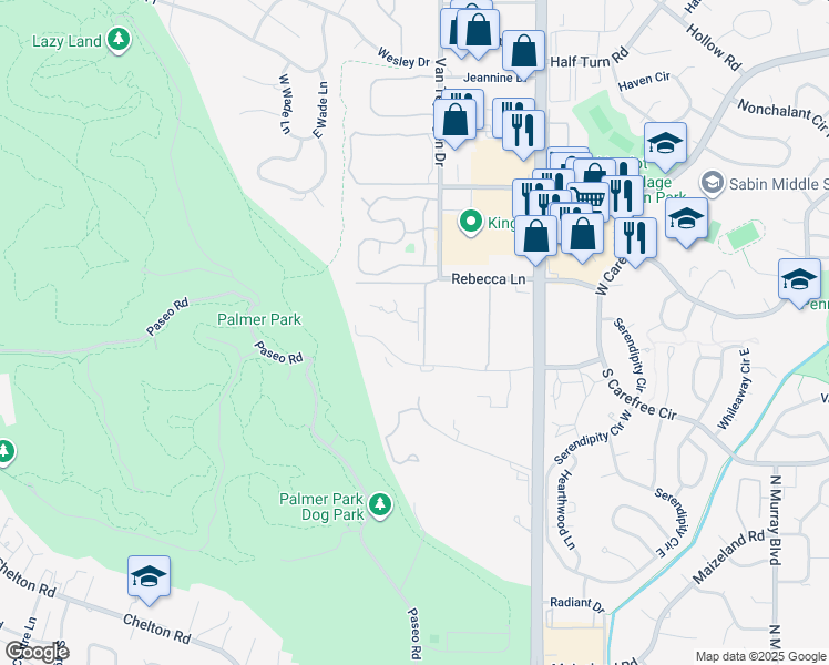 map of restaurants, bars, coffee shops, grocery stores, and more near 3578 Parkmoor Village Drive in Colorado Springs