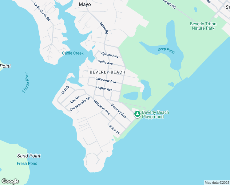 map of restaurants, bars, coffee shops, grocery stores, and more near 207 Poplar Avenue in Edgewater