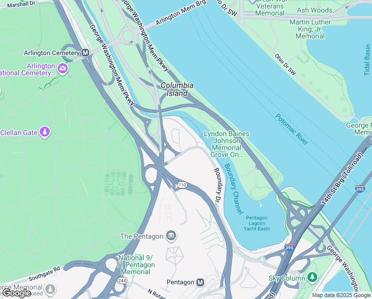 map of restaurants, bars, coffee shops, grocery stores, and more near 100 Boundary Channel Drive in Arlington