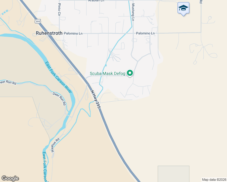 map of restaurants, bars, coffee shops, grocery stores, and more near 616 Dark Horse Court in Gardnerville
