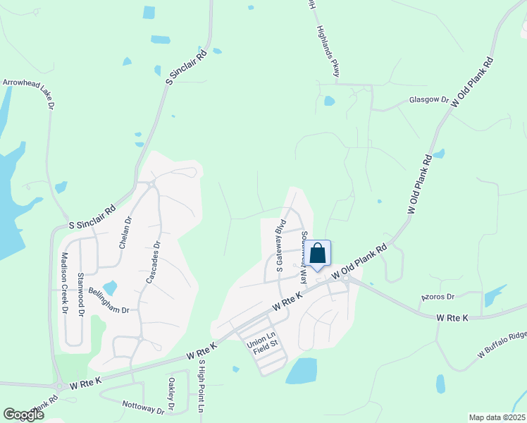 map of restaurants, bars, coffee shops, grocery stores, and more near Southwest Way in Boone County