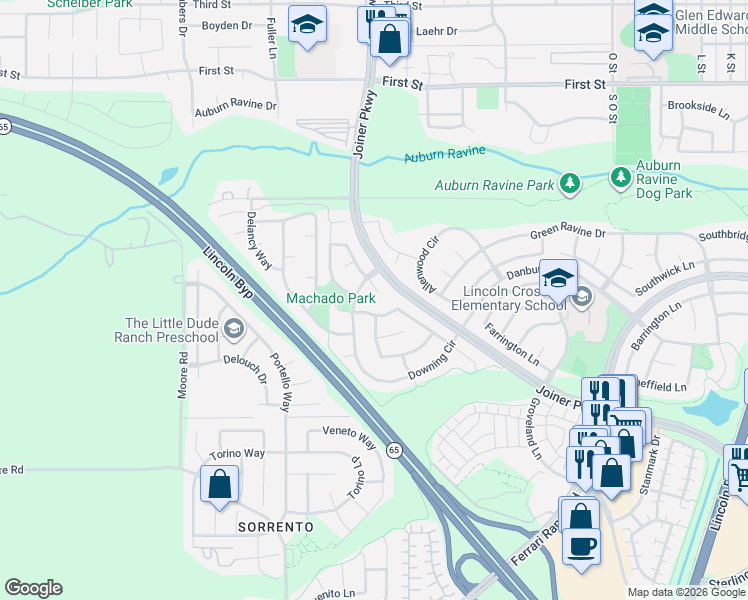 map of restaurants, bars, coffee shops, grocery stores, and more near 309 Dewey Court in Lincoln