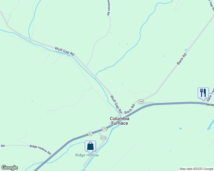 map of restaurants, bars, coffee shops, grocery stores, and more near 408 Wolf Gap Road in Edinburg