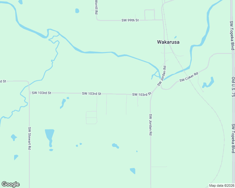 map of restaurants, bars, coffee shops, grocery stores, and more near 1471 Southwest 103rd Street in Wakarusa