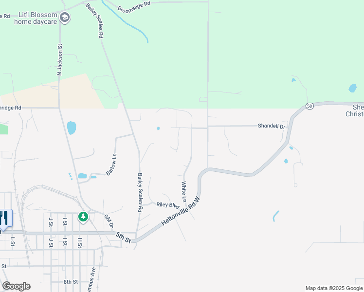 map of restaurants, bars, coffee shops, grocery stores, and more near 251 White Lane in Bedford